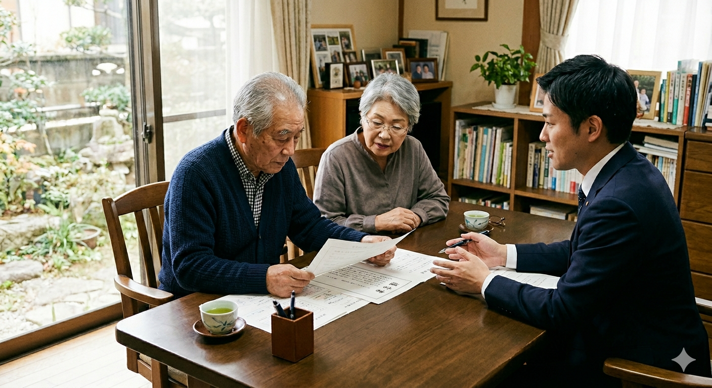 遺言書を書いている人
